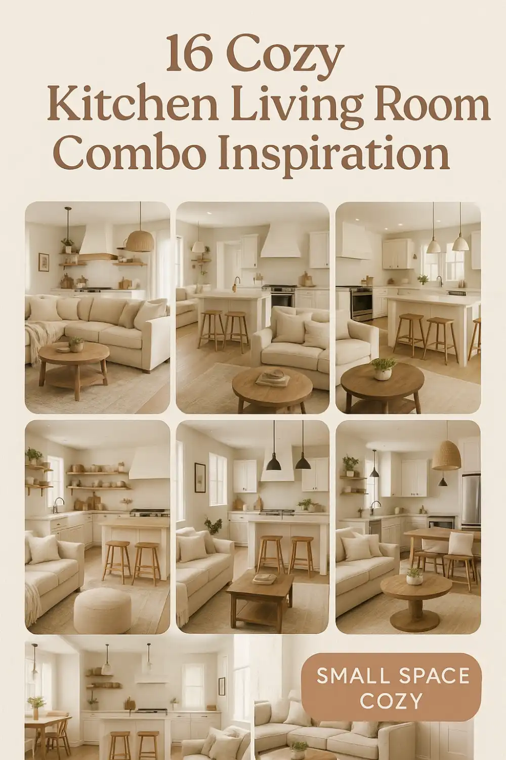 16 Cozy Kitchen Living Room Combo Inspiration