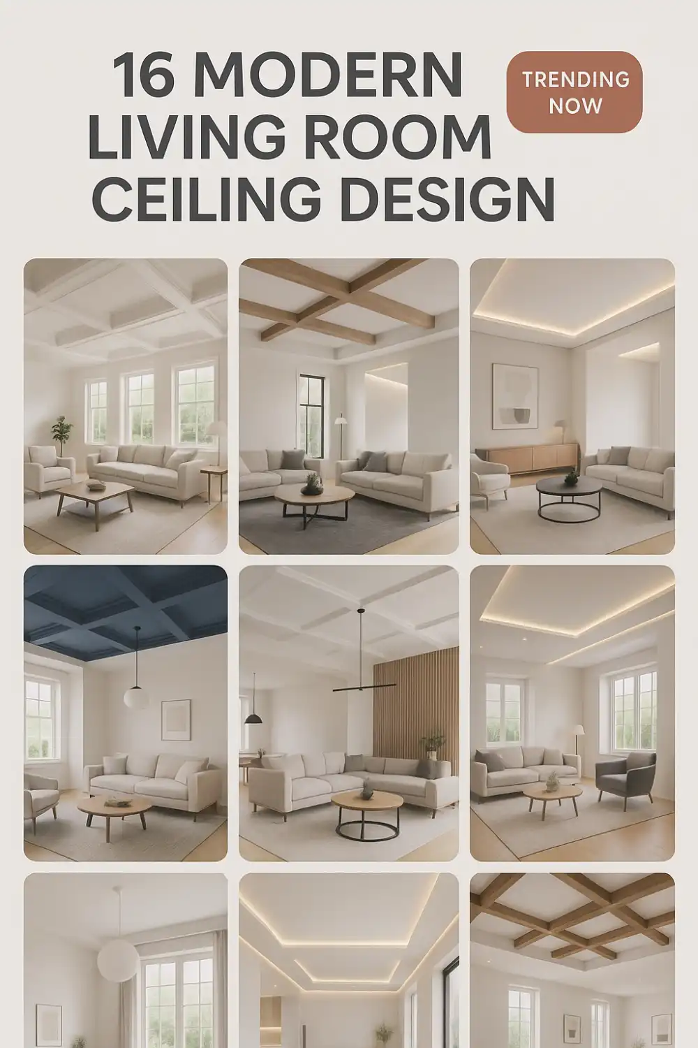 16 Modern Living Room Ceiling Design