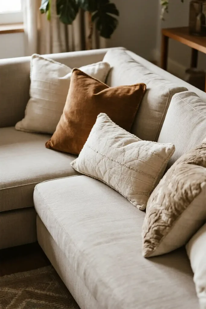 Add Texture with Throw Pillows