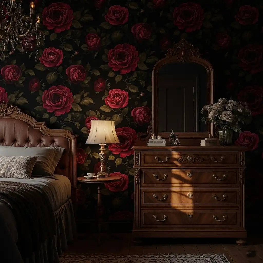 Black Floral Wallpaper