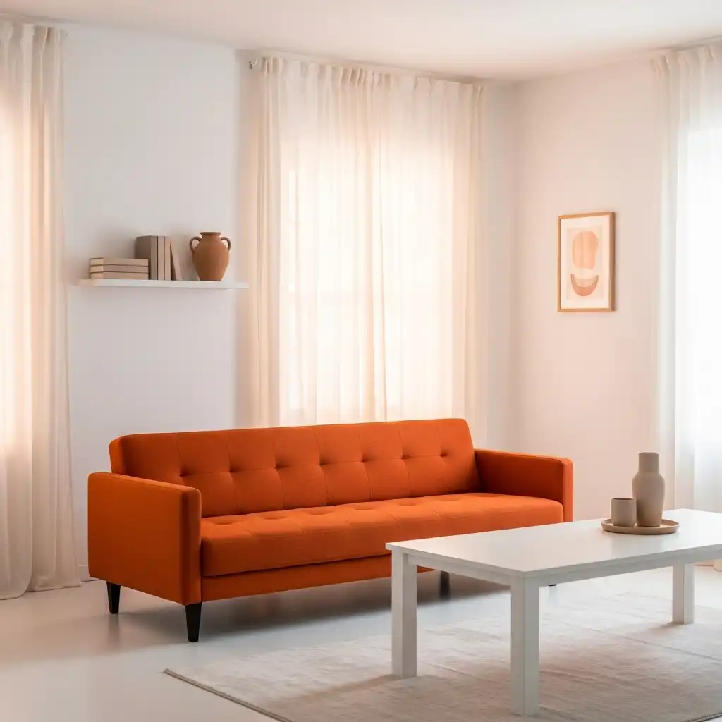 Burnt Orange and Cool White