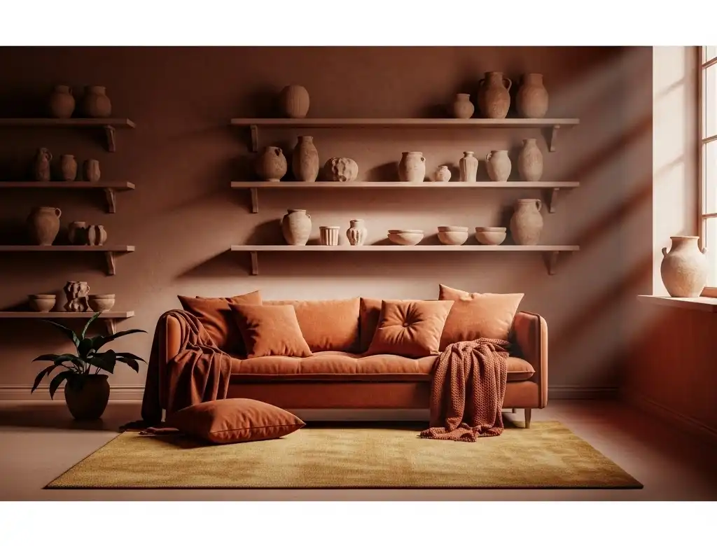 Burnt Orange and Terracotta Layers