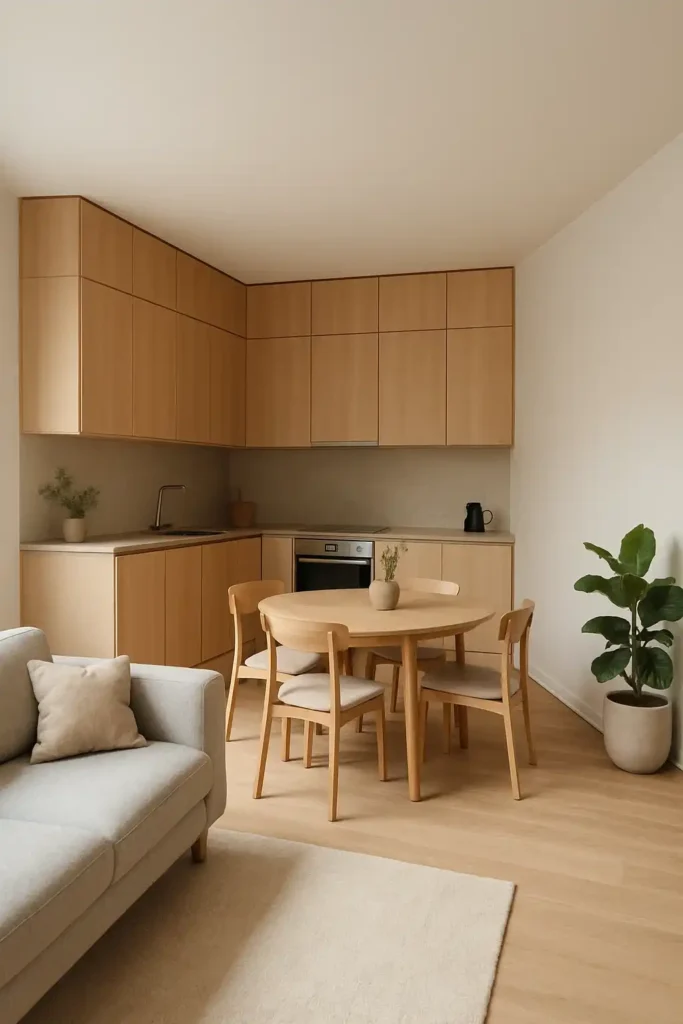 Corner Kitchen with Diagonal Flow