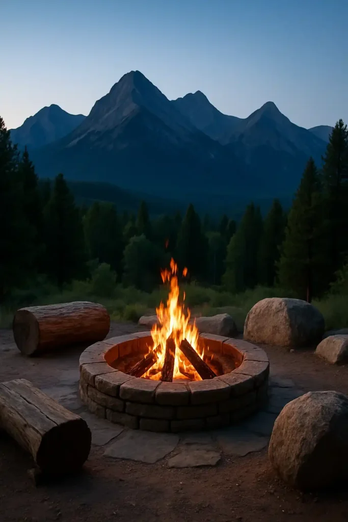 Fire Pit with Mountain Views
