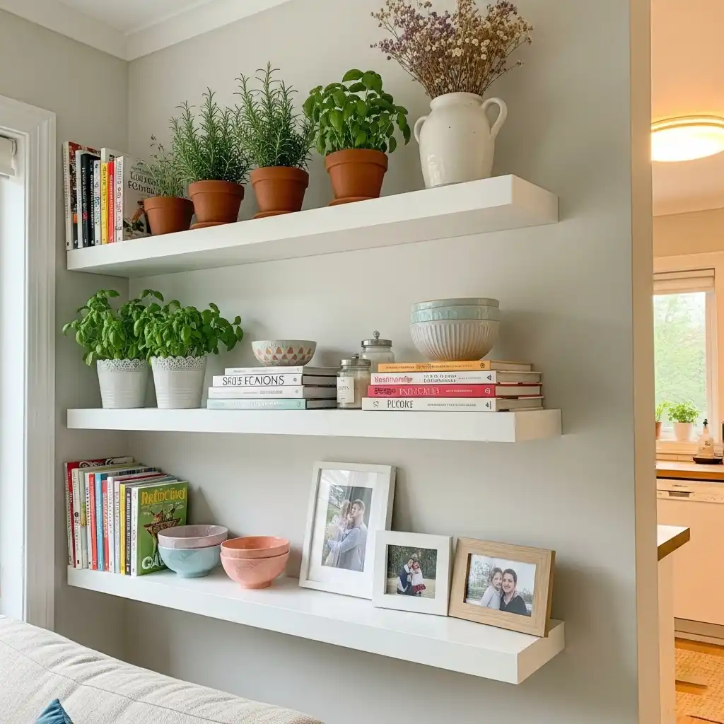 Floating Shelves Display Mix