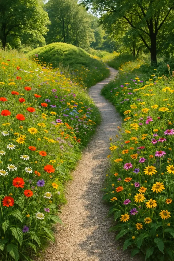 Gravel Paths Between Wild Beds