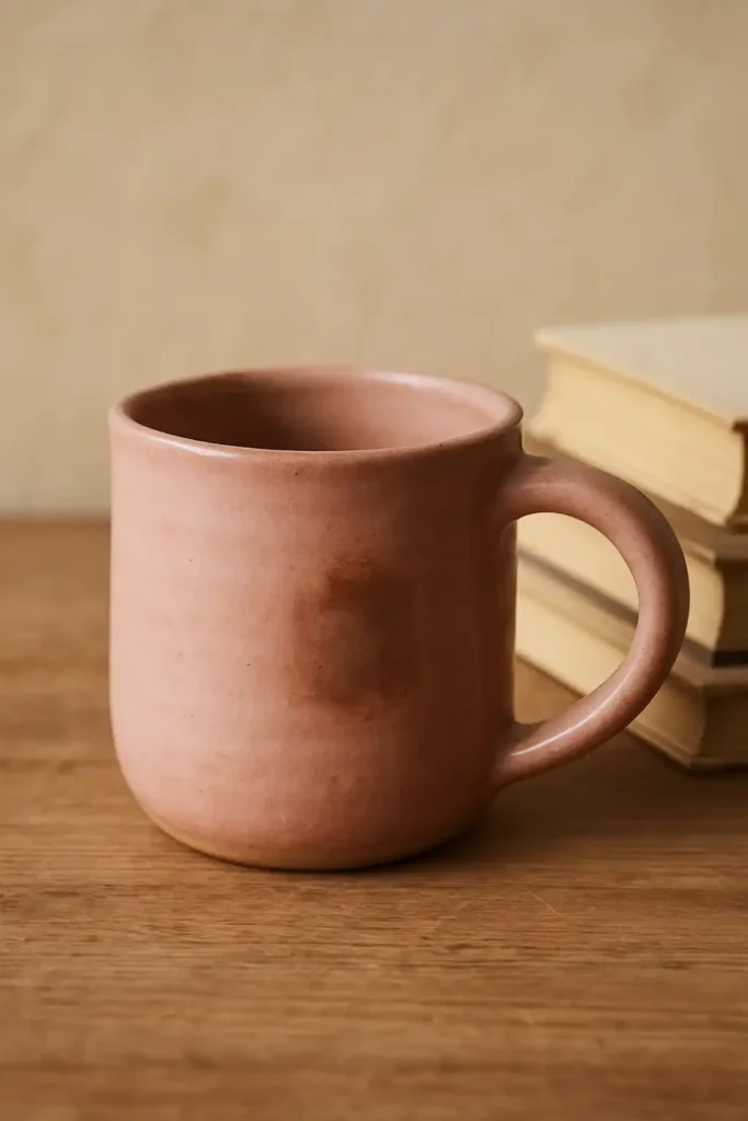  Handmade Mug in Soft Pink Glaze