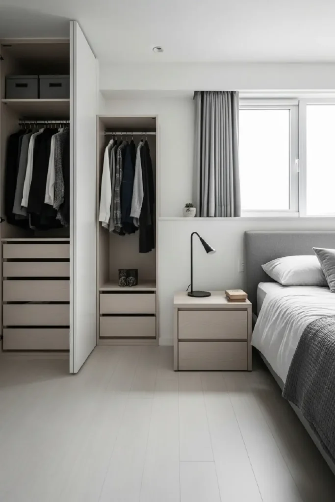 Minimalist room with clean, open space
