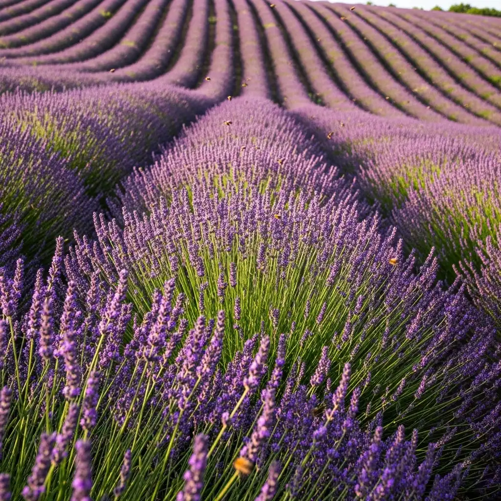 Lavender Rows on a Slope