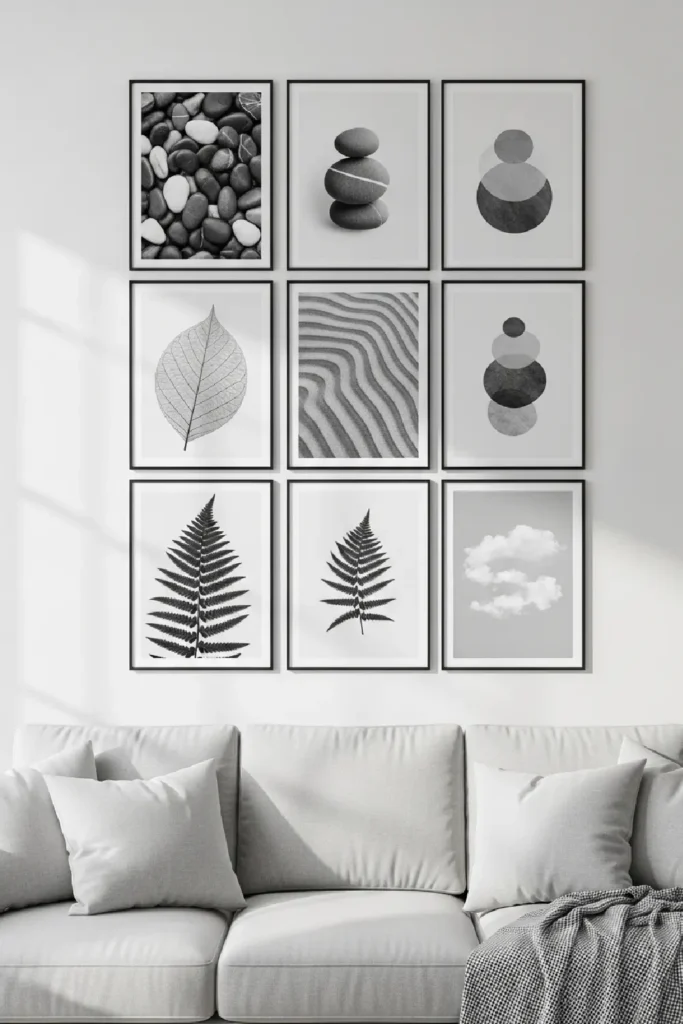 Minimal black and white art prints