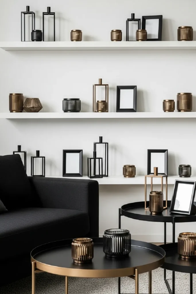 Subtle metal accents with bronze shine