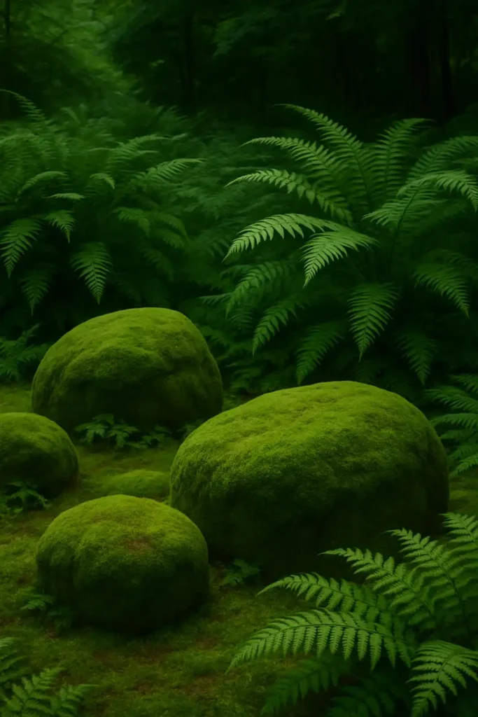 Mossy Stones and Fern Beds