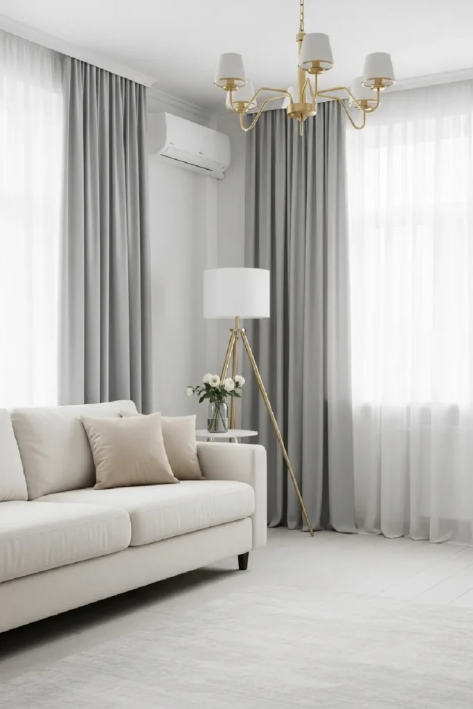 Soft neutral living room color palette