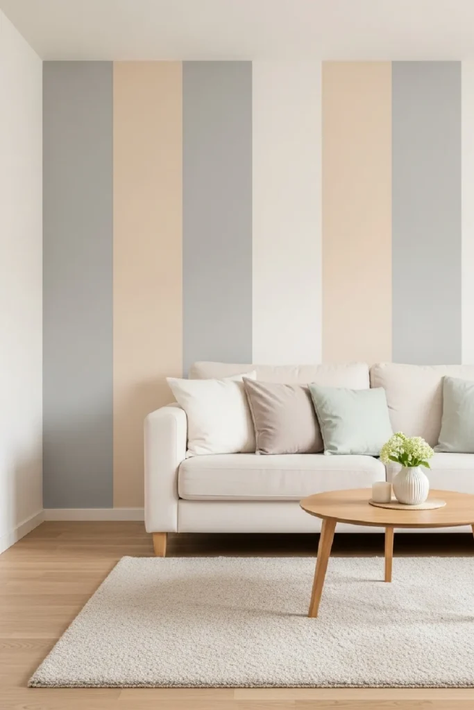 Neutral-toned living room with soft textures