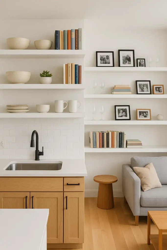 Open Shelving Creates Flow