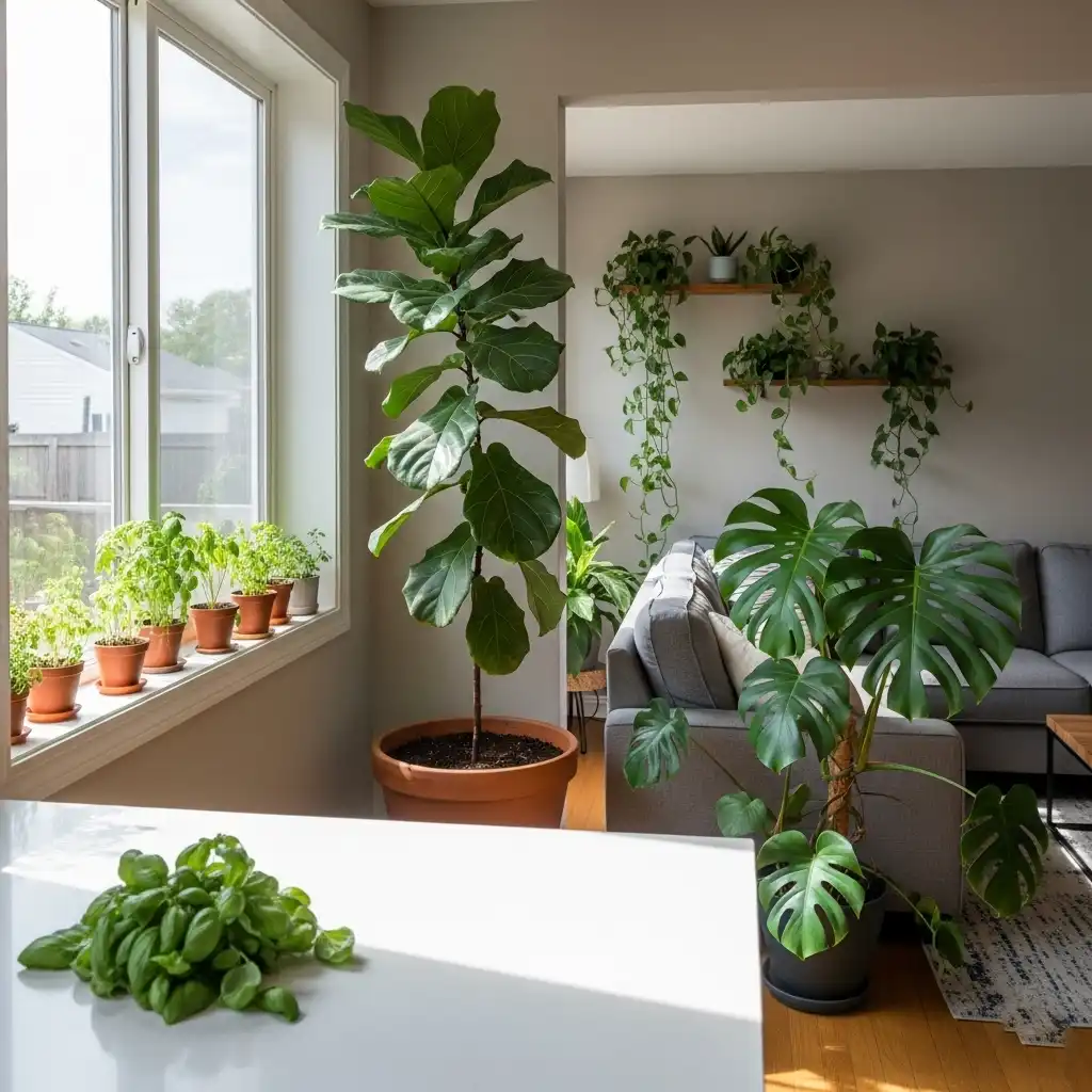 Plants Bridge Two Spaces