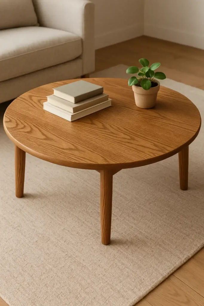 Round Wood Coffee Table