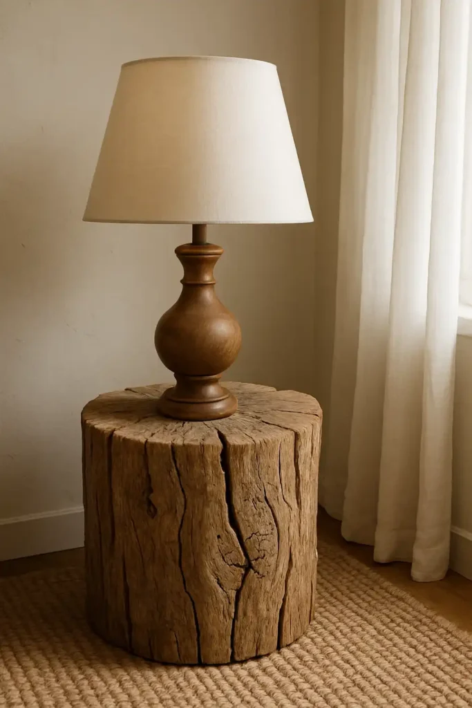 Rustic Log Pedestal