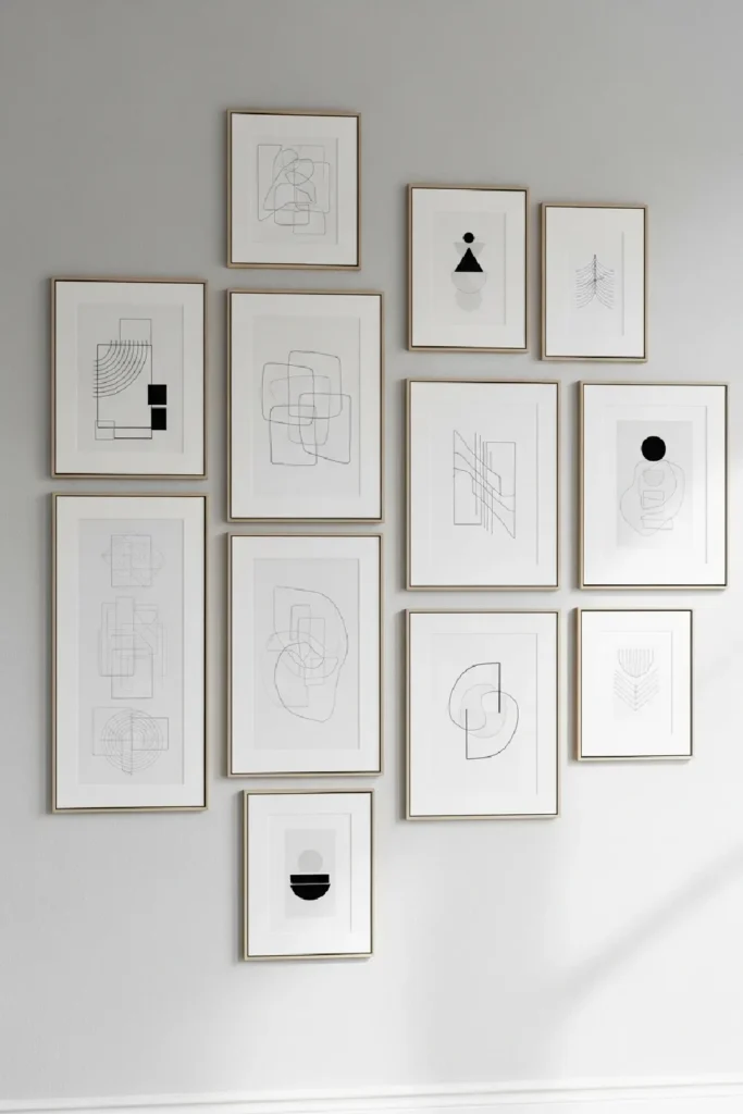 Black and white framed wall art