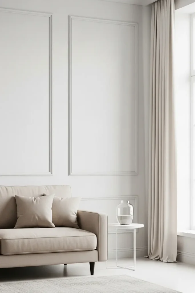Soft beige couch in elegant room