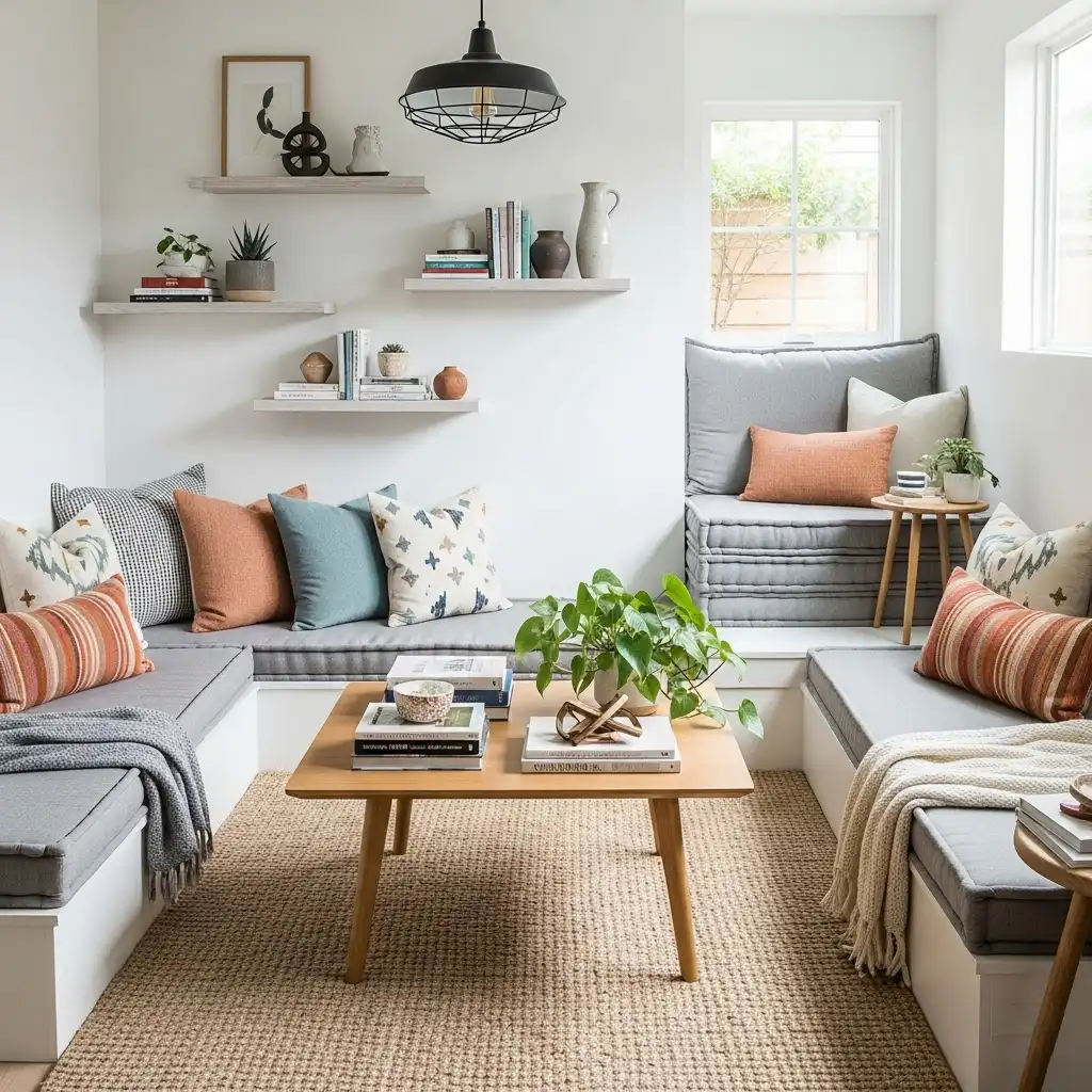 Textured Rugs to Define the Space