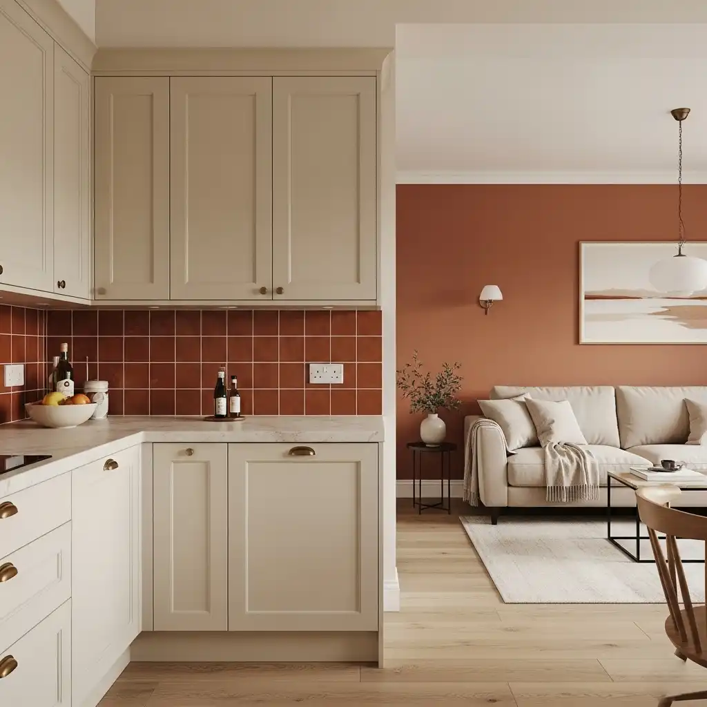 Warm Terracotta Accent Wall