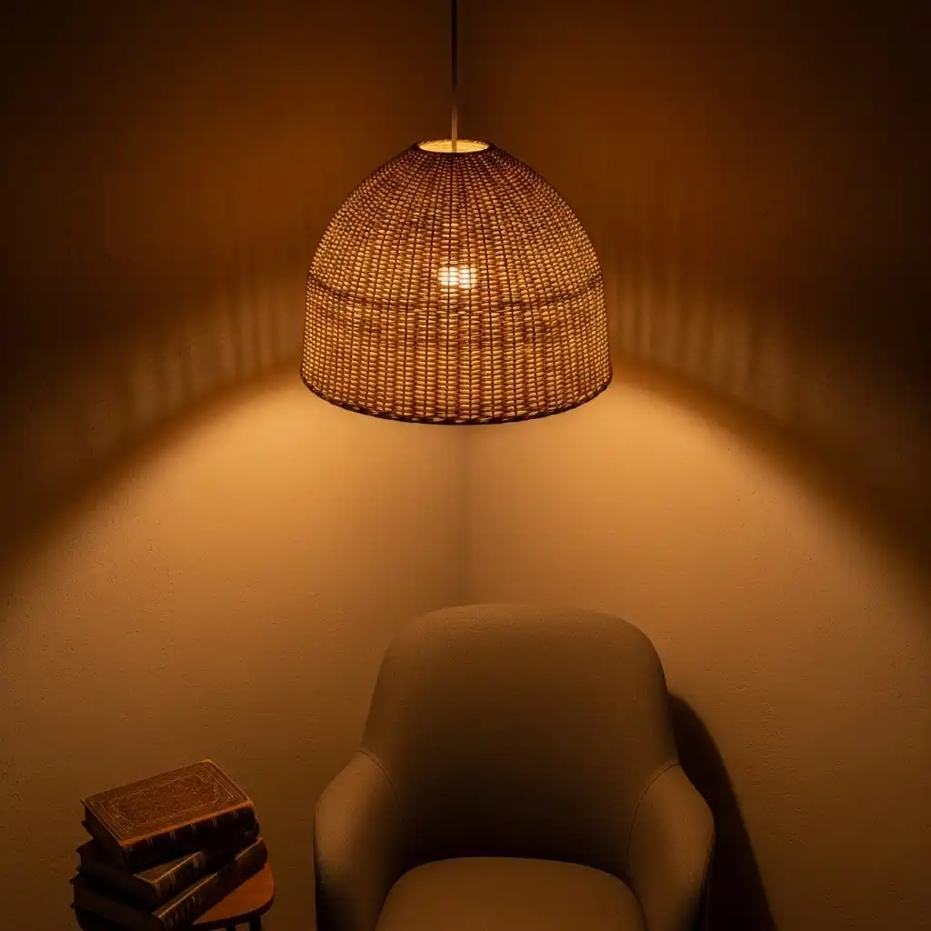 Woven Rattan Shade