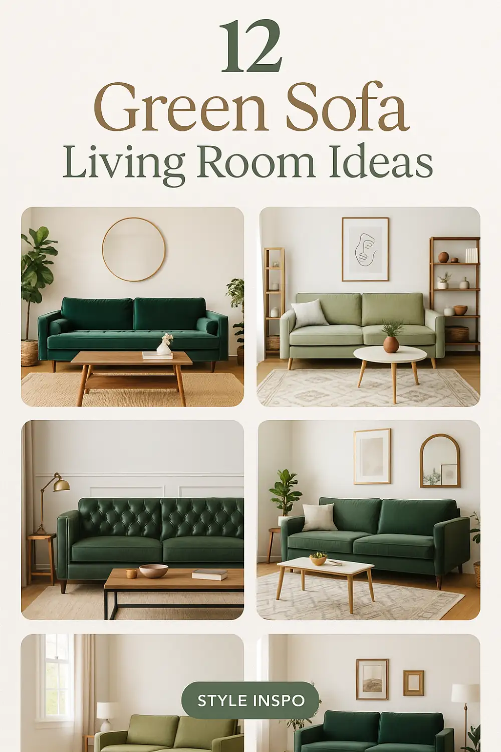 12 Green Sofa Living Room Ideas
