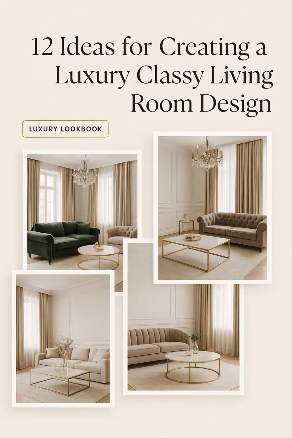 12 ideas for Creating a Luxury Classy Living Room Design