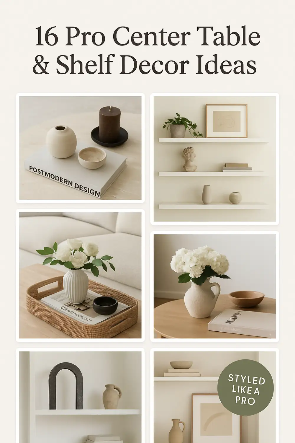 16 Pro Center Table & Shelf Decor Ideas