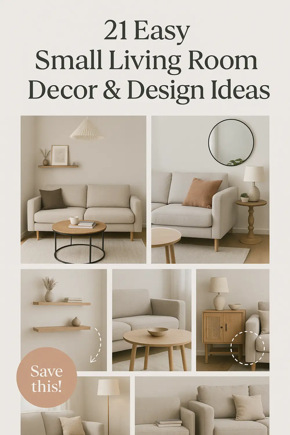 21 Easy Small Living Room Decor & Design Ideas