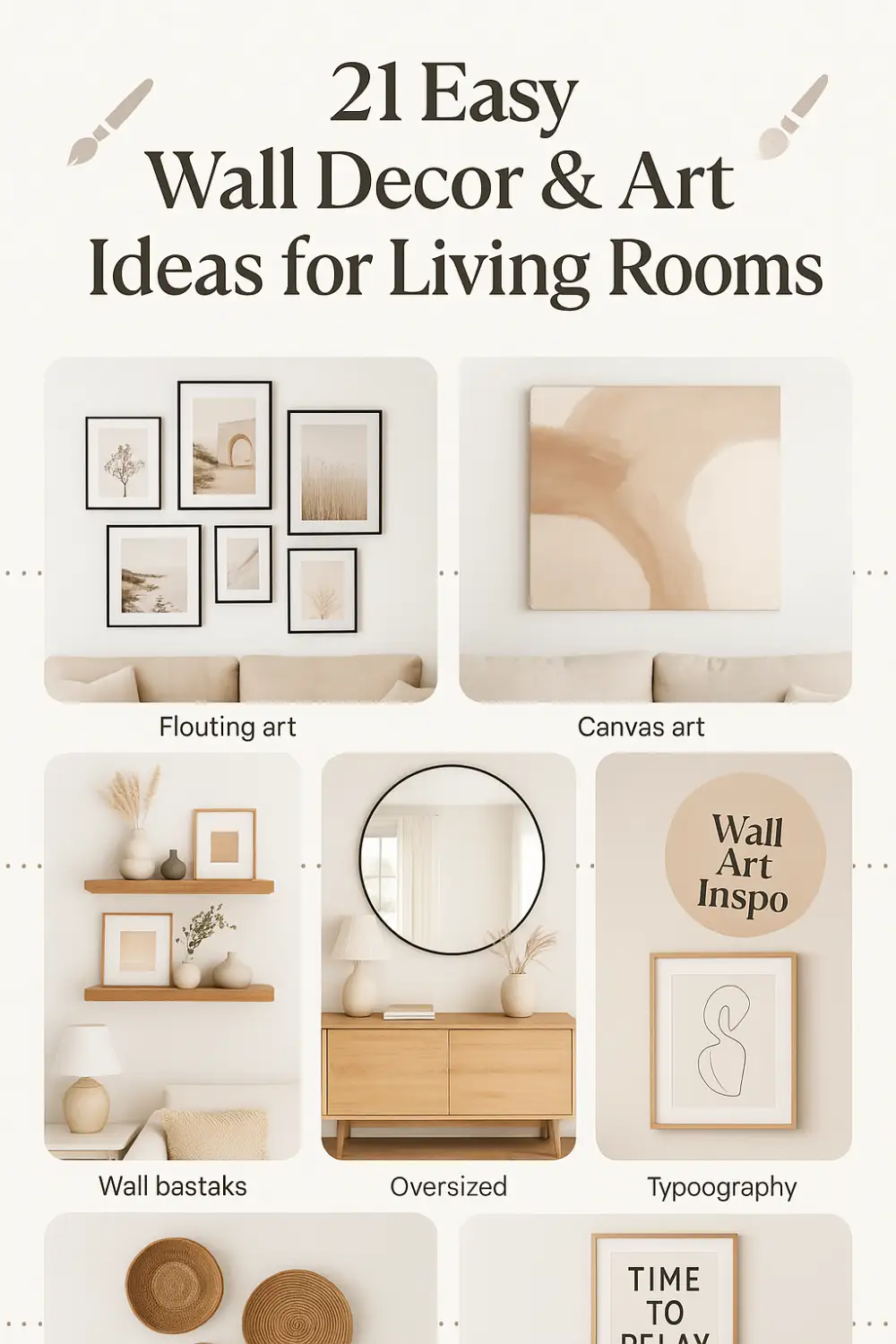 21 Easy Wall Decor & Art Ideas for Living Rooms