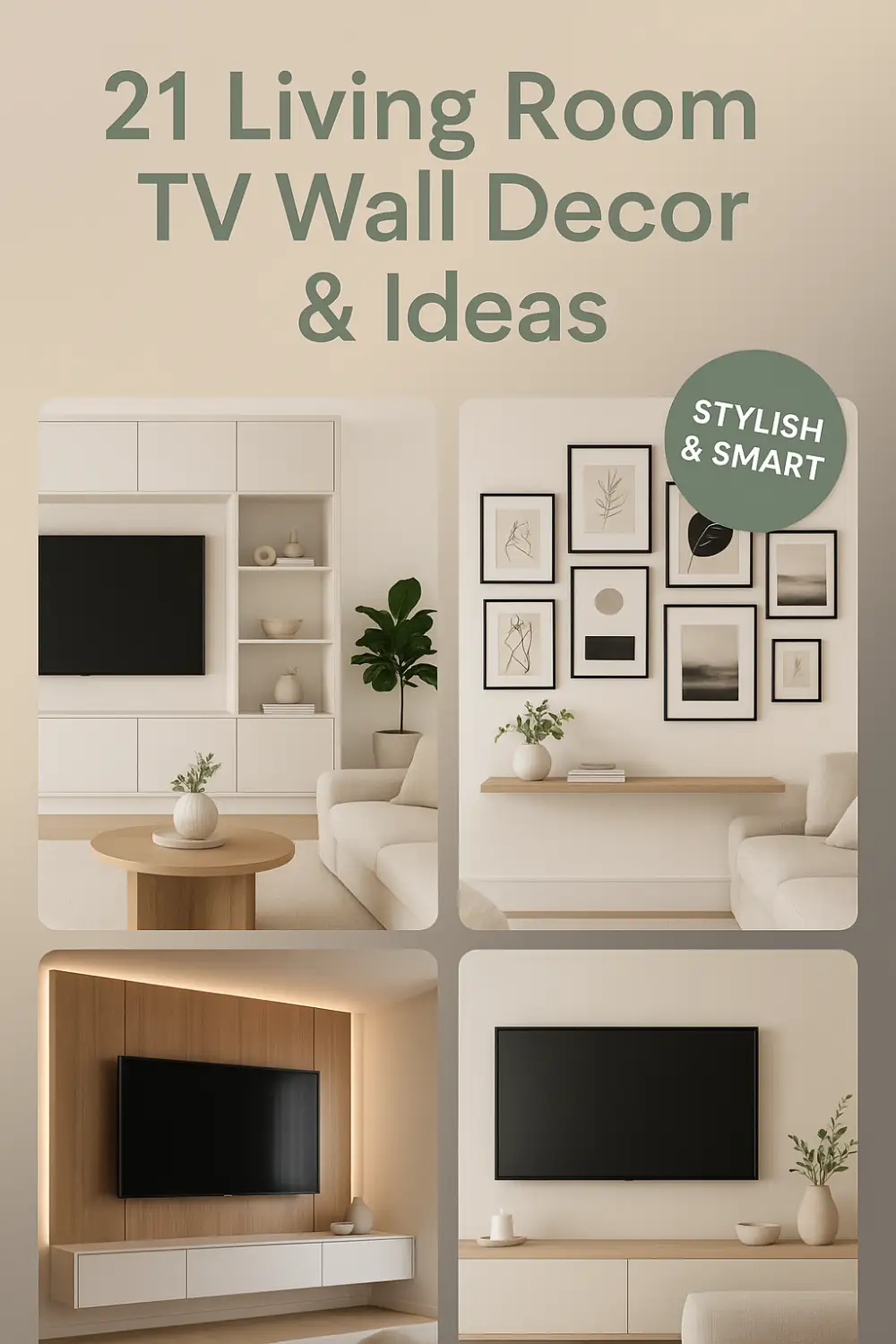 21 Living Room TV Wall Decor & Ideas