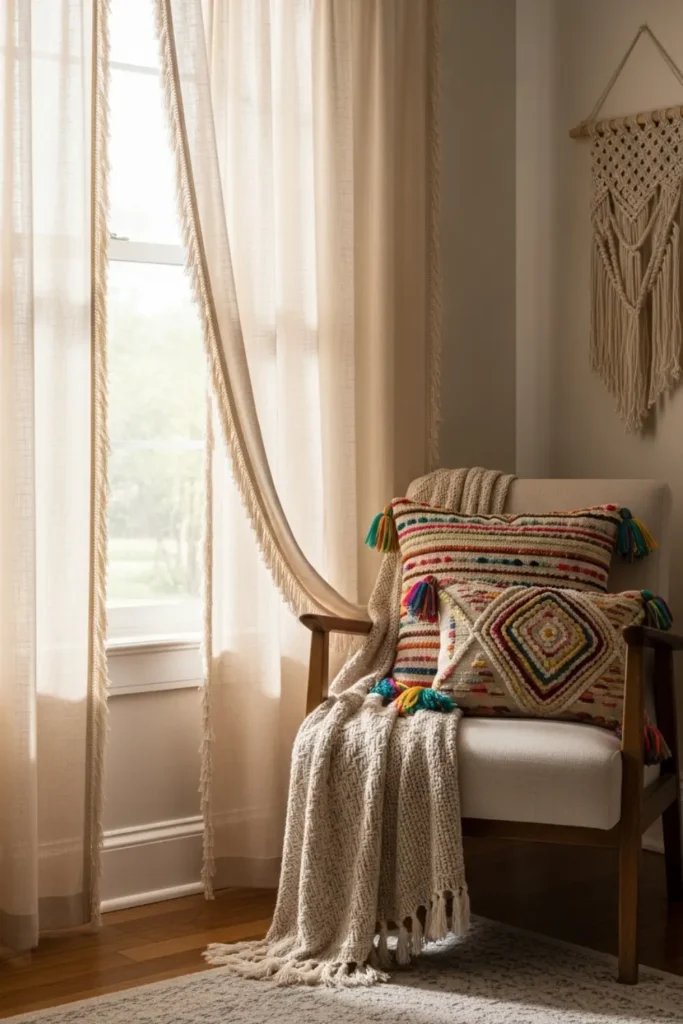 Fringe and tassels add playful bohemian texture