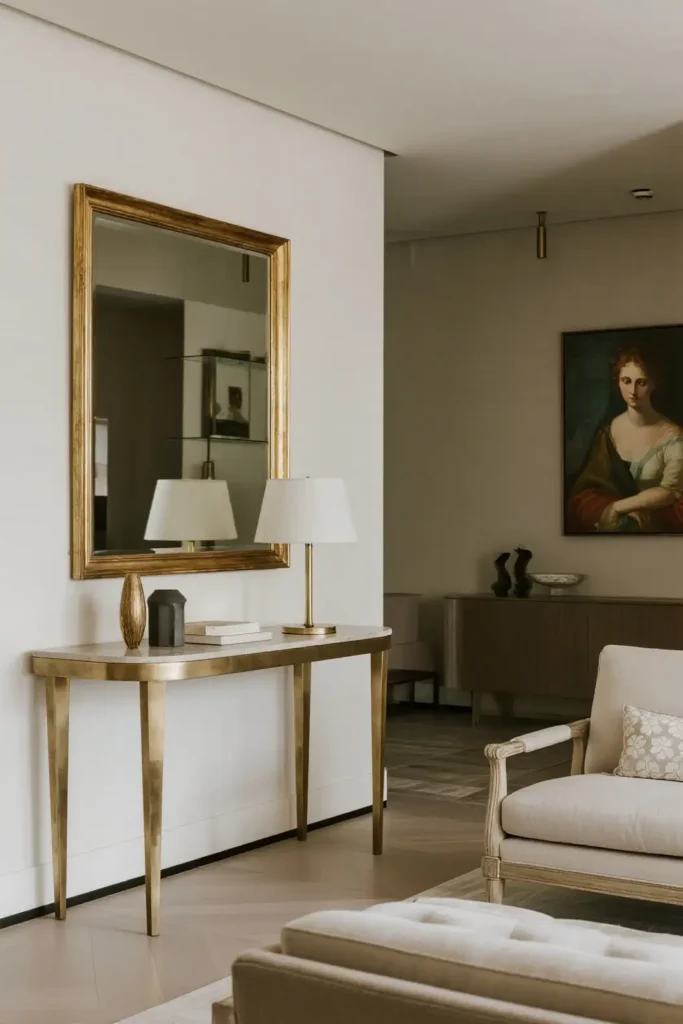 Add Subtle Metallic Accents living room design