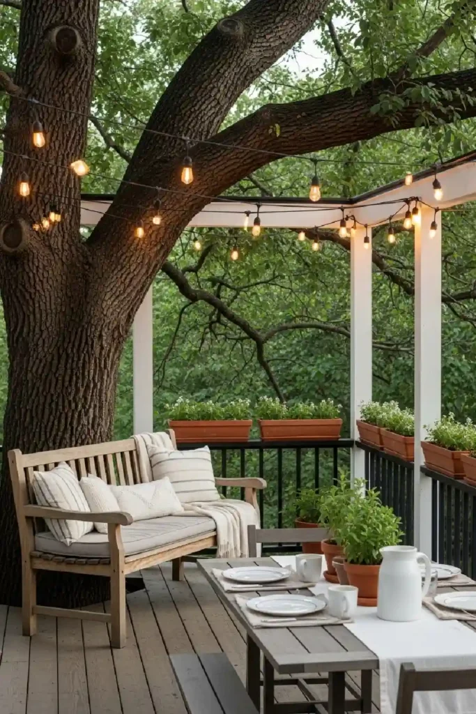 Cozy outdoor space extends cottage living