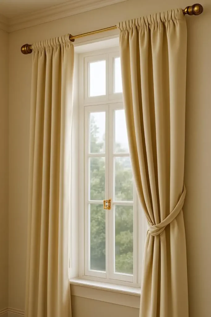 Don't Forget Tiebacks curtains for upgrading your living room