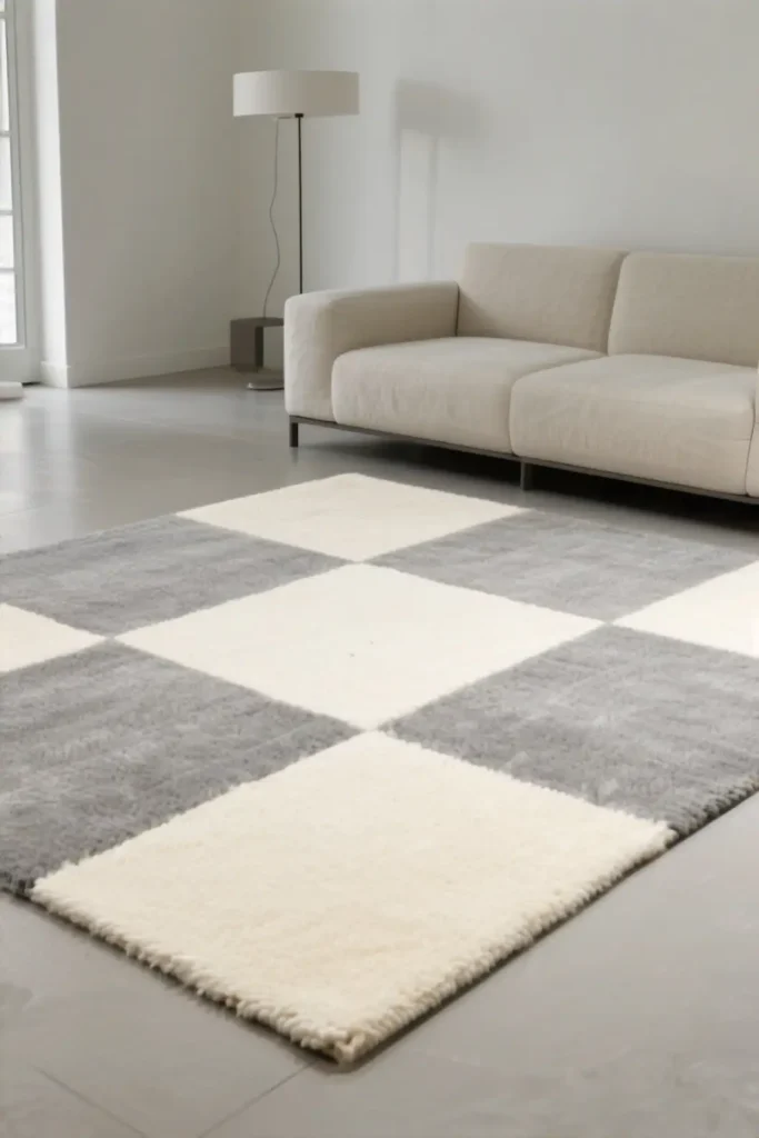 Geometric  shapes for mid century modern living room