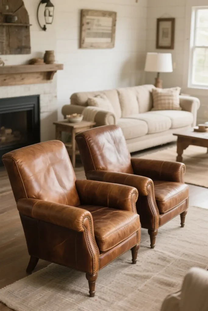 Leather Accent Chairs