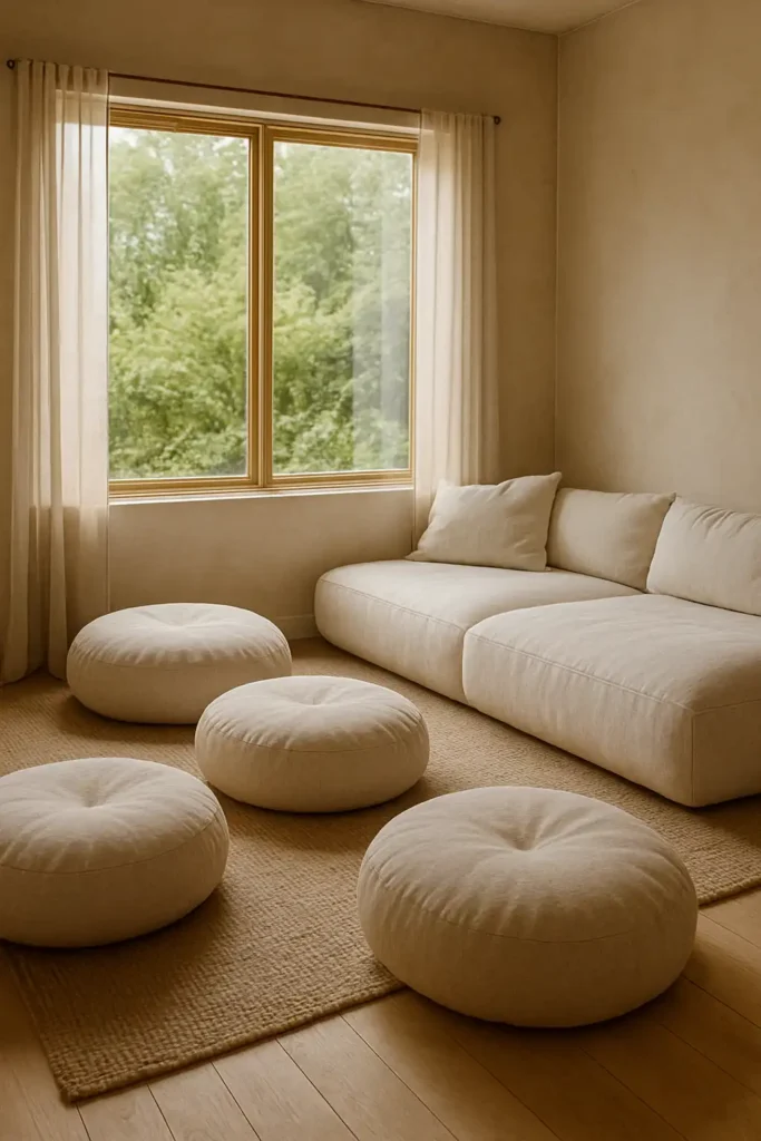 Low Profile Seating for Japandi Living Room