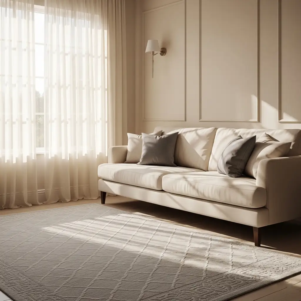 Neutral Color Palette for japandi living room