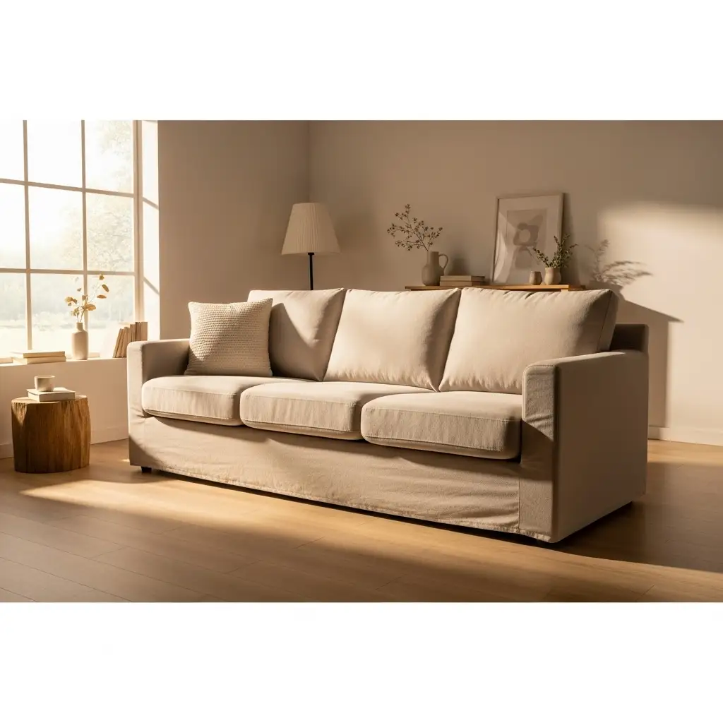 Neutral Linen Couch