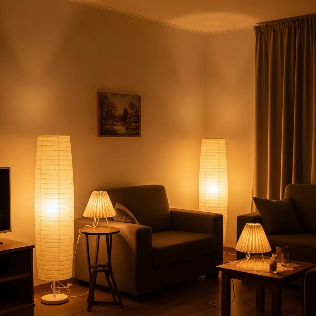 Soft Lighting for Japandi Living Room