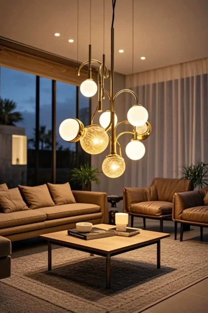statement Lighting for modern living room