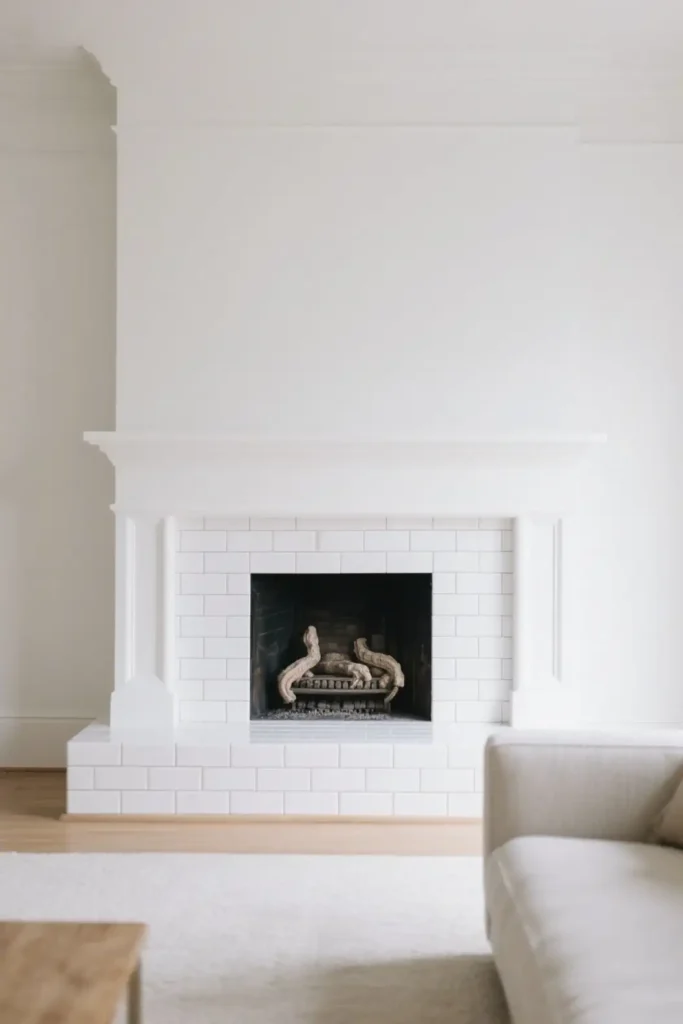 Subway Tile Fireplace