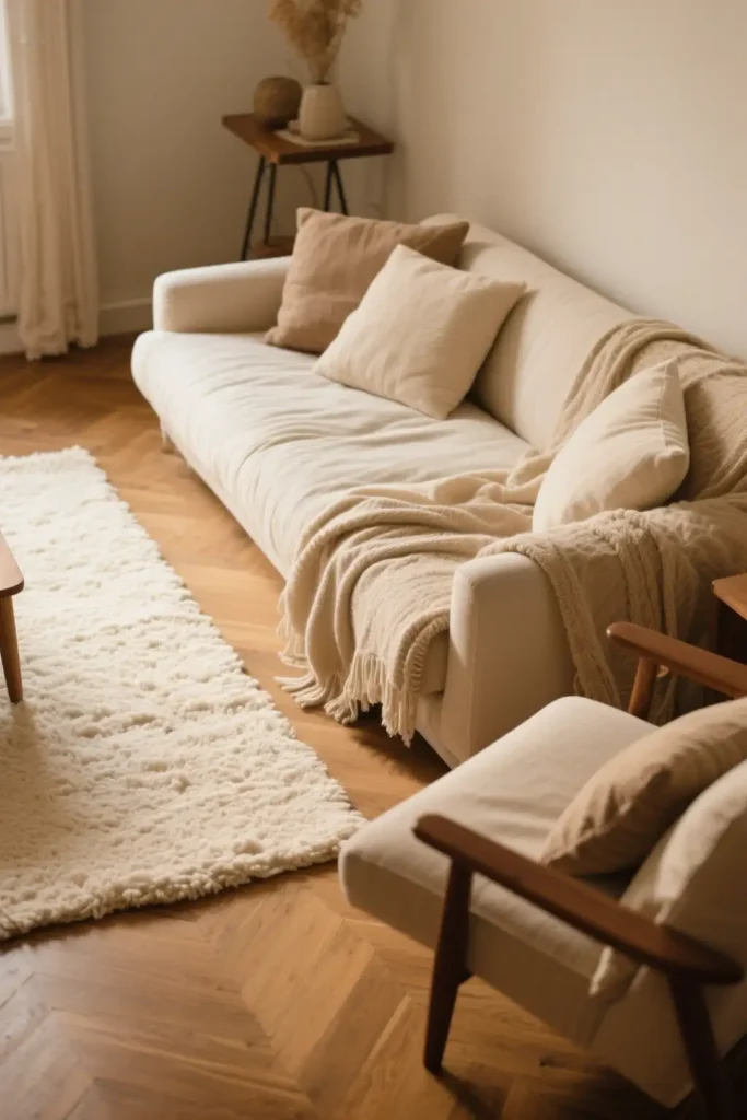 Use Plush Rugs and Cushions