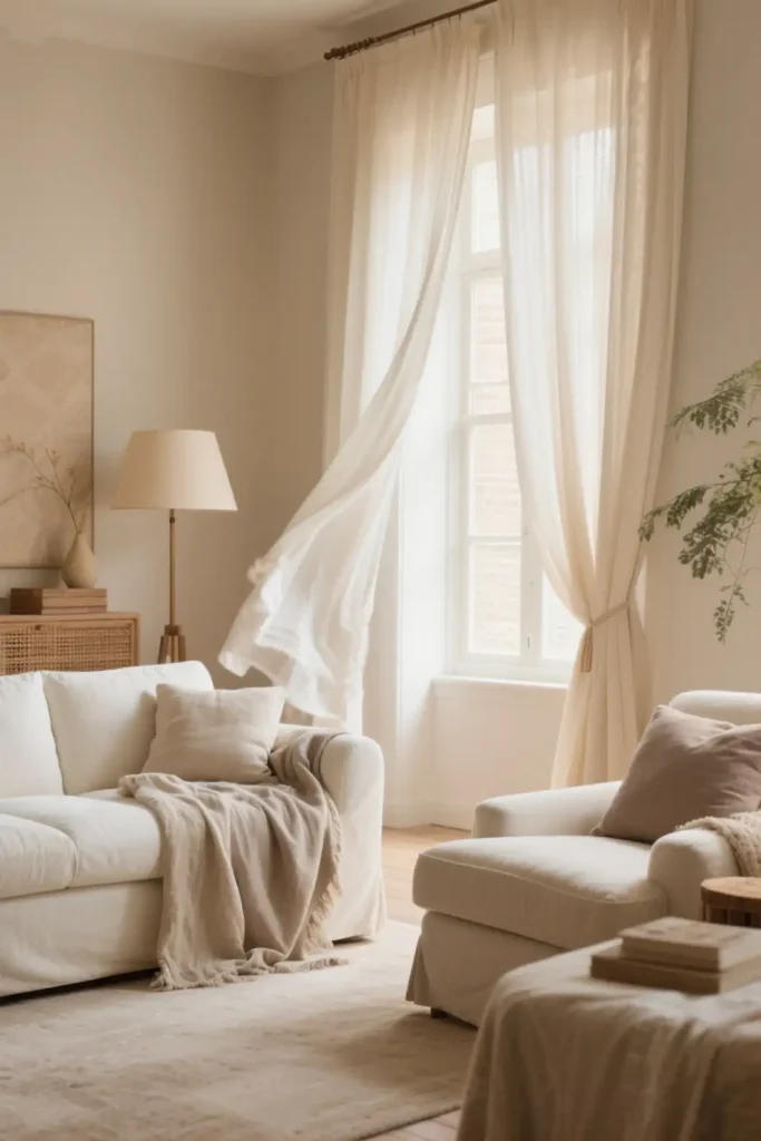 Warm Neutral Nest living room design
