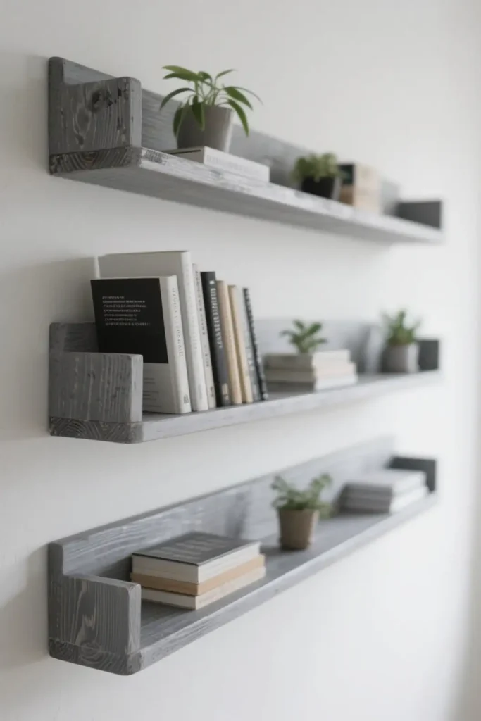 Weathered Wood Shelving