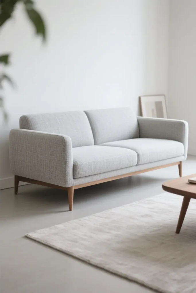 Simple sofa for modern mid century living room